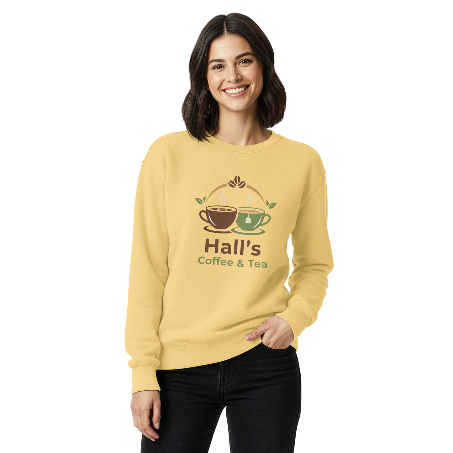 Unisex garment-dyed sweatshirt