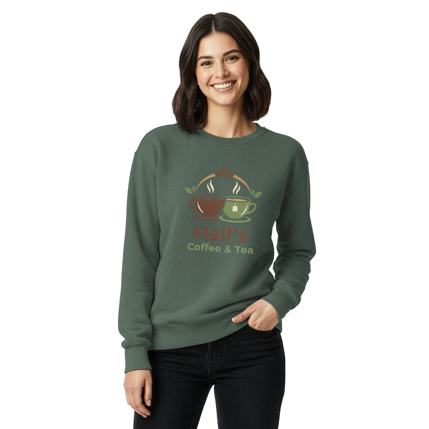 Unisex garment-dyed sweatshirt