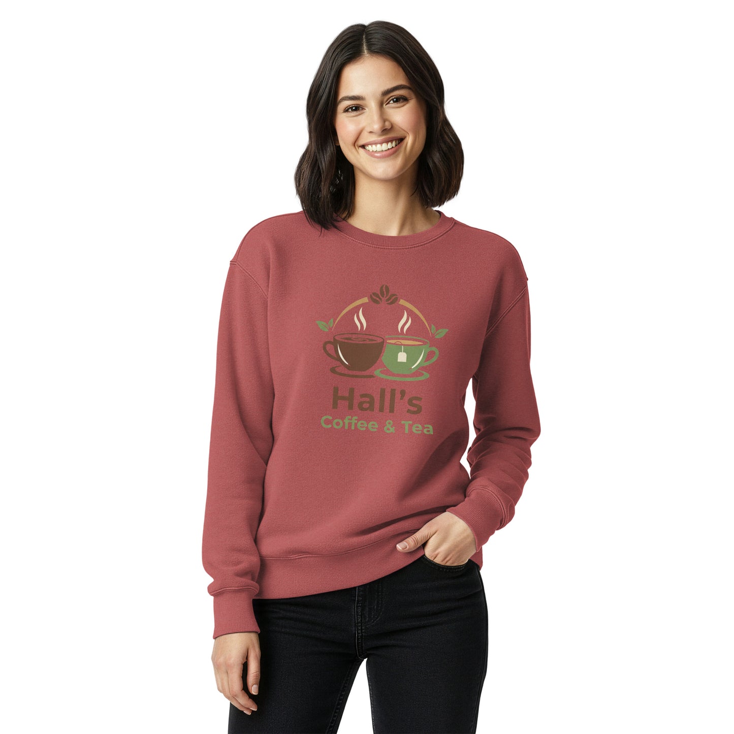 Unisex garment-dyed sweatshirt
