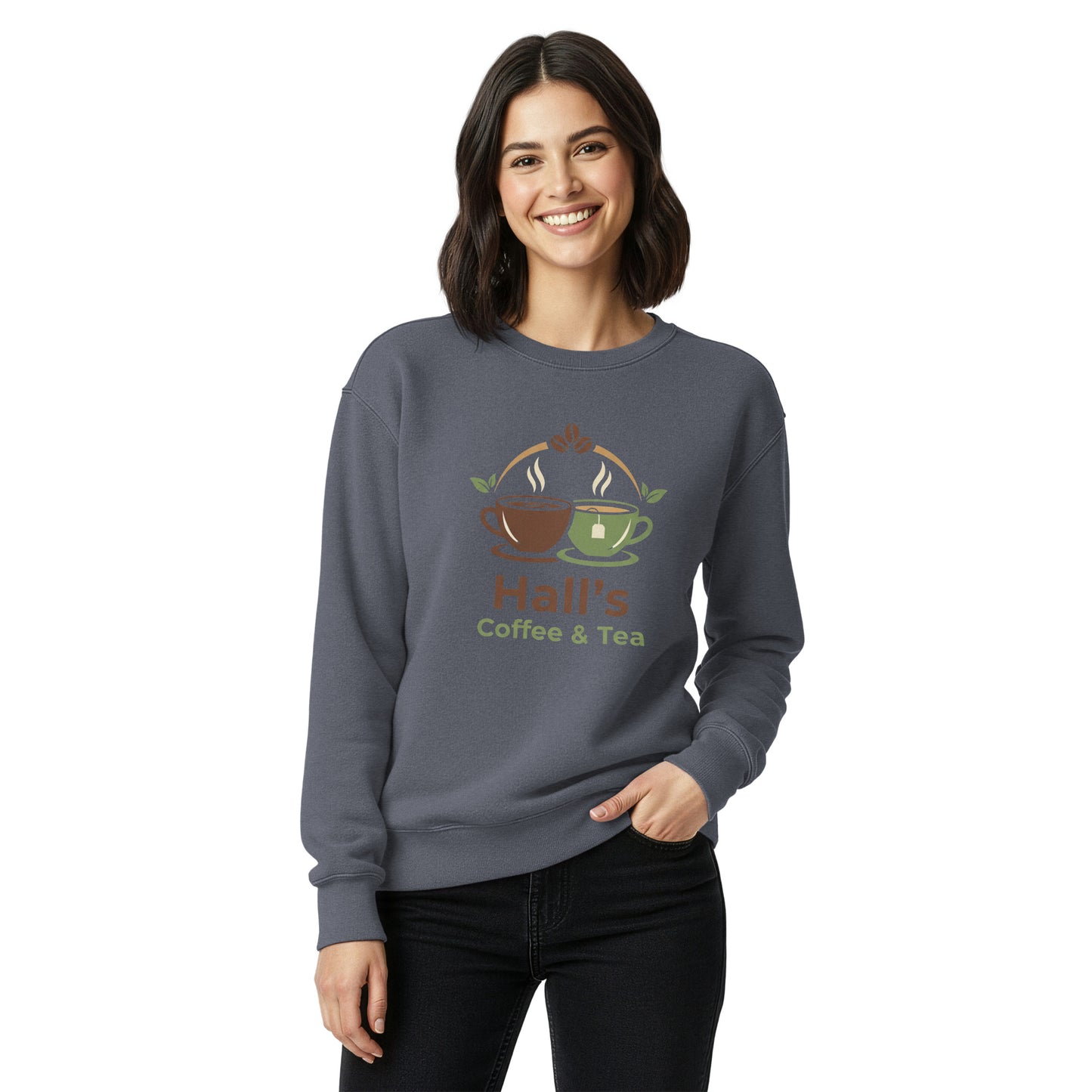 Unisex garment-dyed sweatshirt