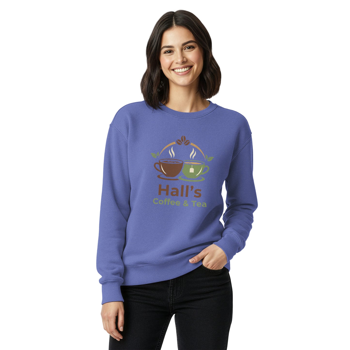 Unisex garment-dyed sweatshirt
