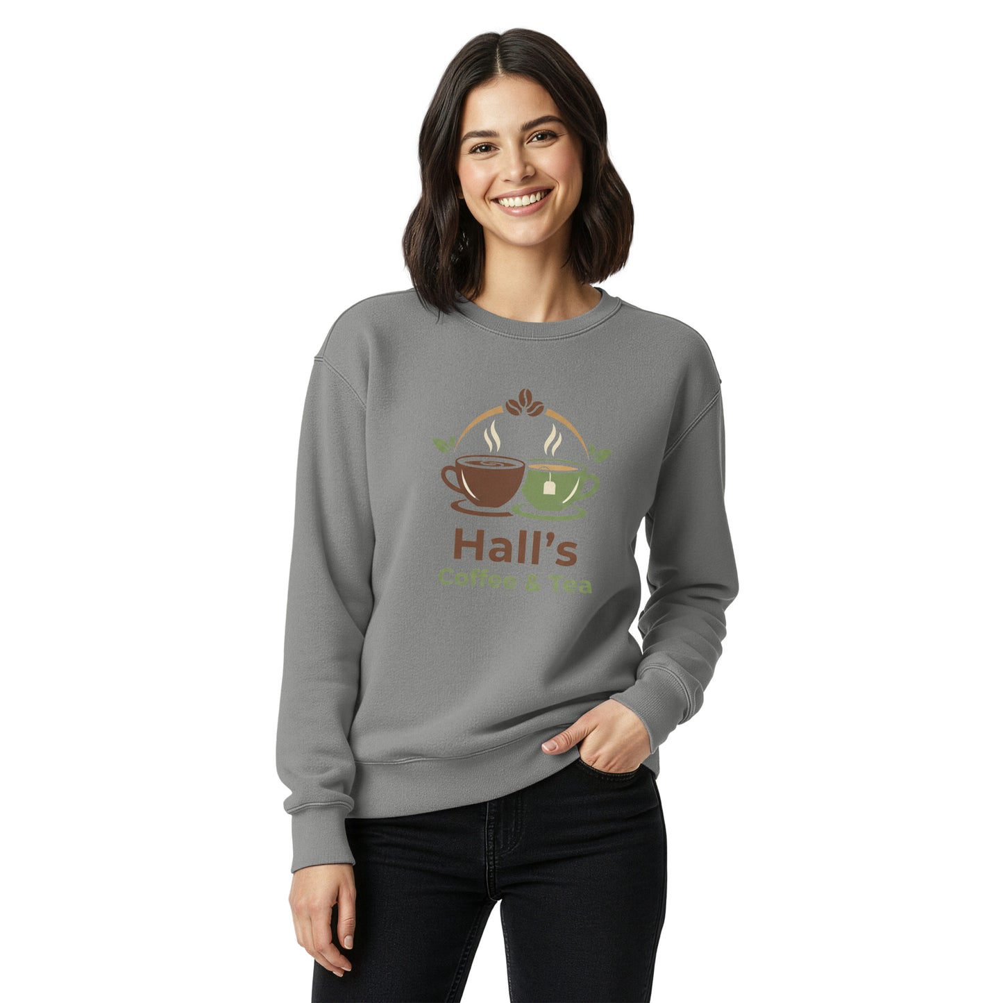 Unisex garment-dyed sweatshirt