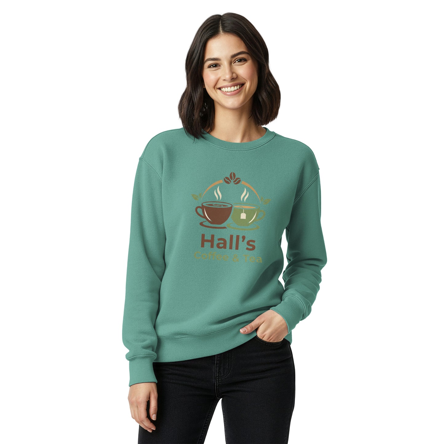 Unisex garment-dyed sweatshirt