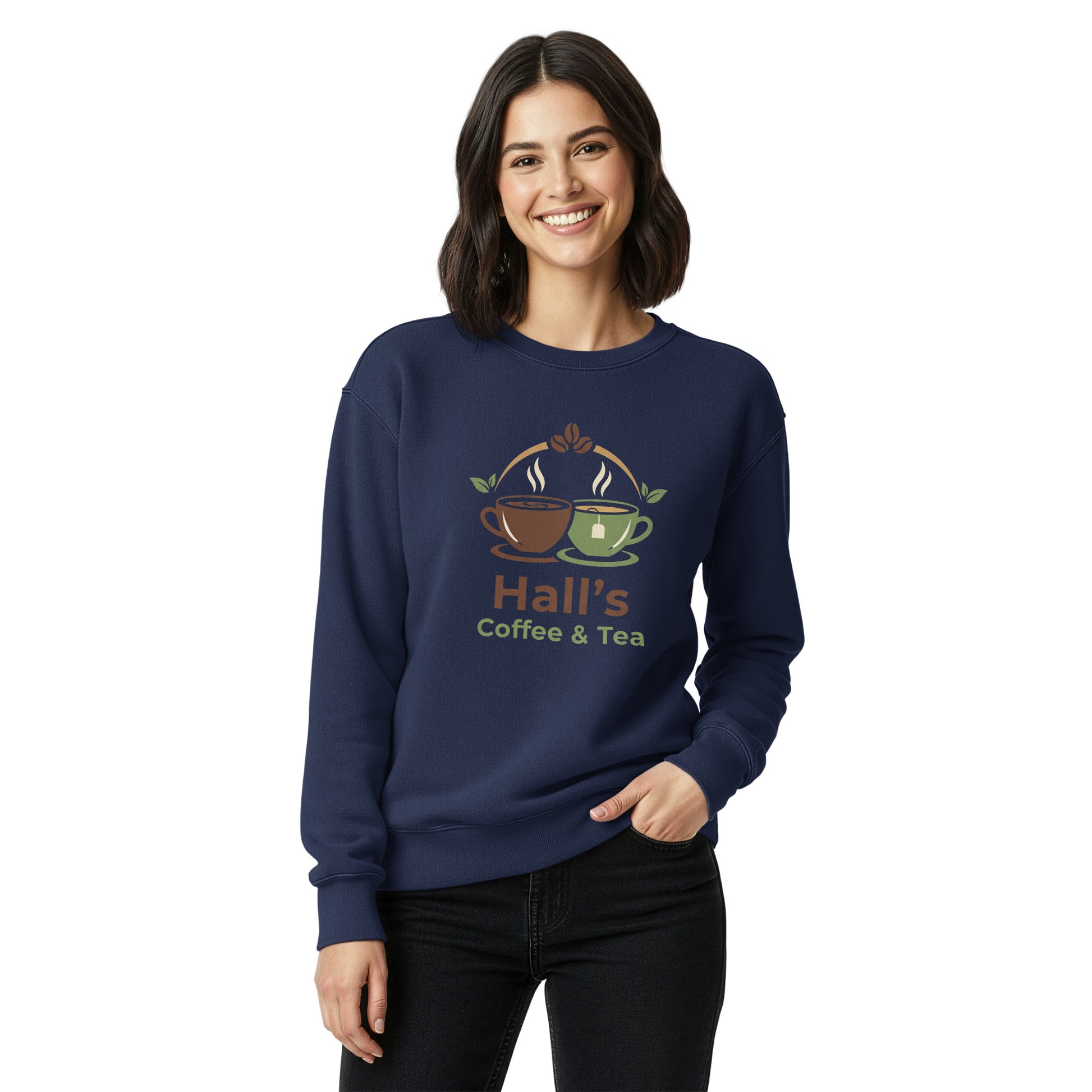 Unisex garment-dyed sweatshirt