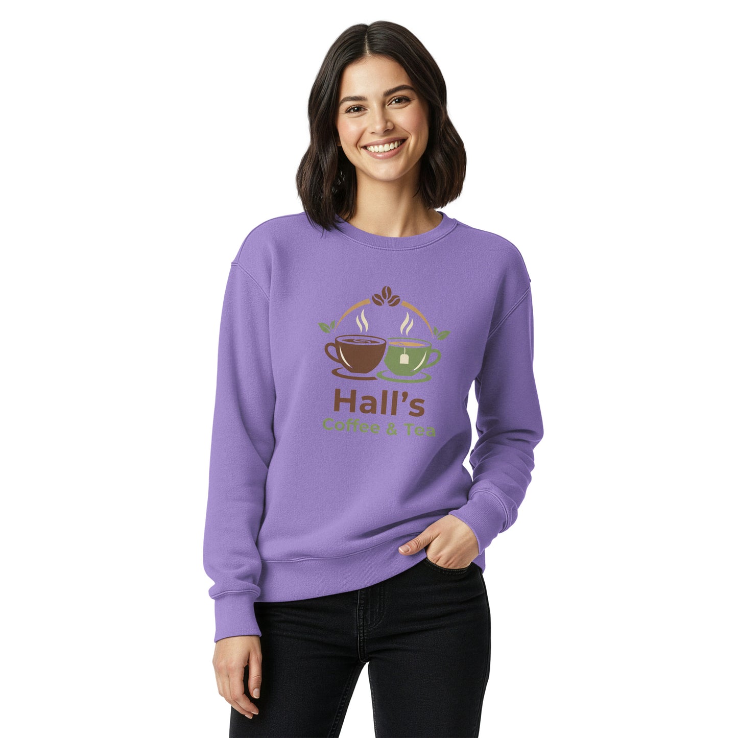 Unisex garment-dyed sweatshirt