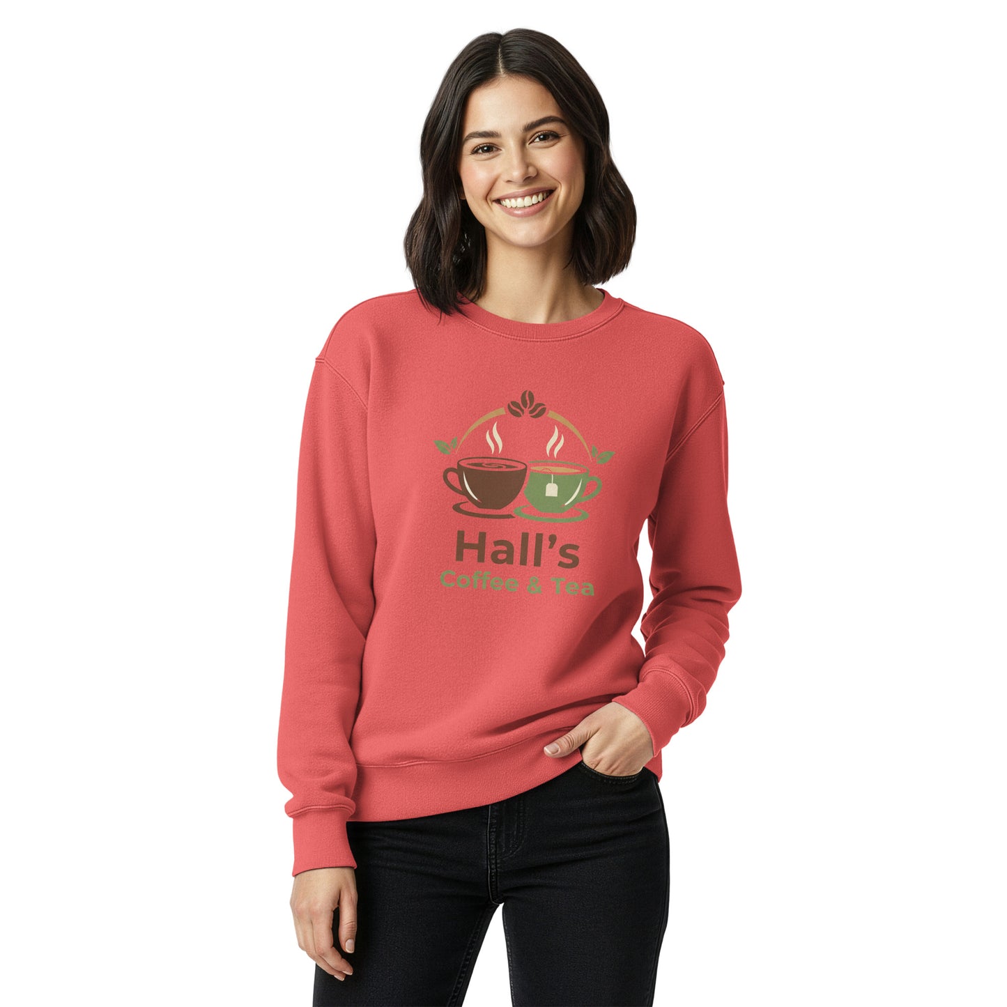 Unisex garment-dyed sweatshirt