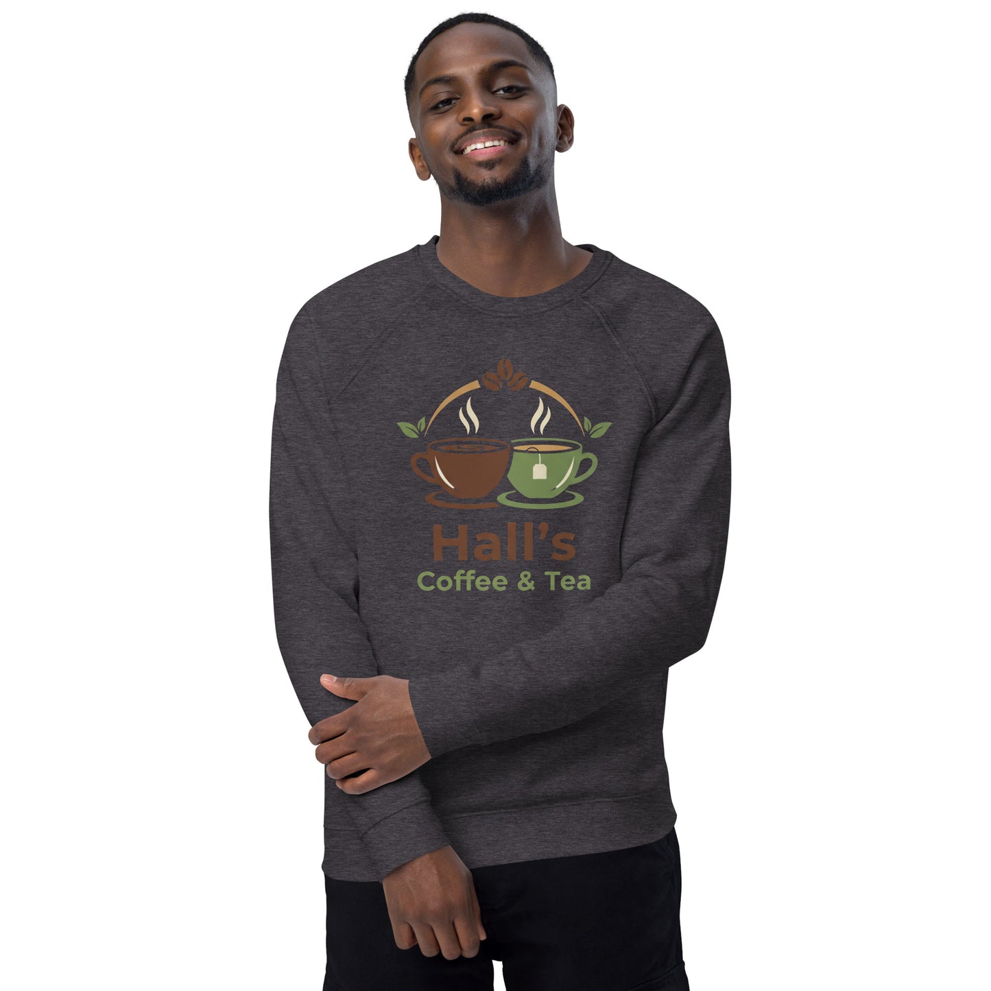 Unisex organic raglan sweatshirt